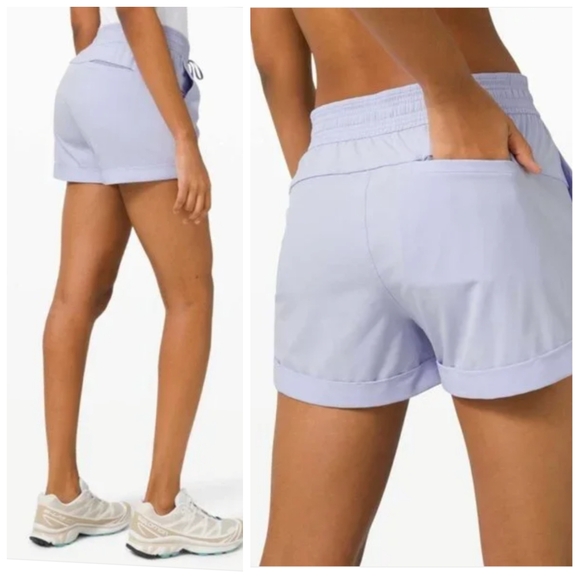 Lululemon Spring Break Away Shorts 4 Way Stretch 3" Inseam Women's 8 Lavender - Picture 2 of 8